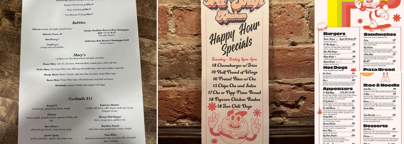 3rd Shift Kitchen Menu