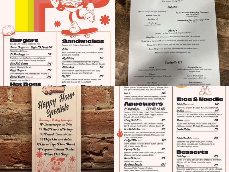 3rd Shift Kitchen Menu