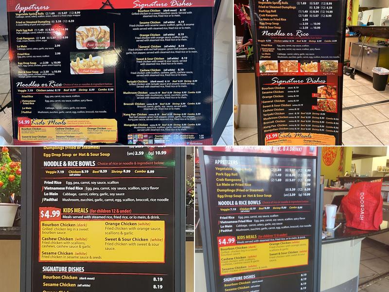 CreAsian Menu