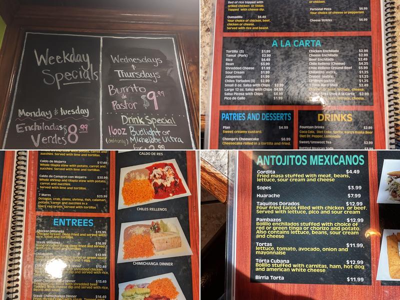 Los Michoacanos Garcias Menu