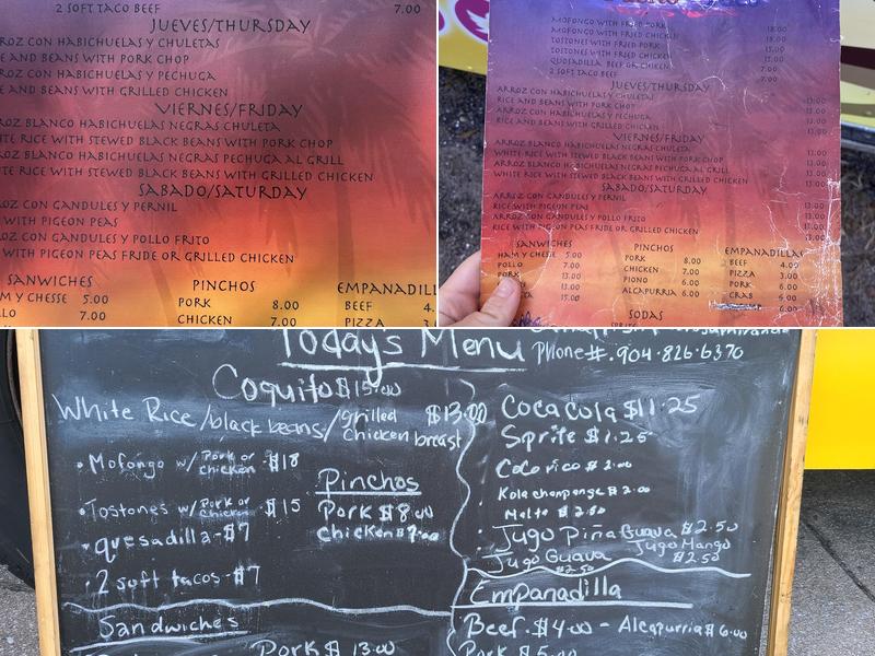 Taste of Puerto Rico sazón boricua Menu