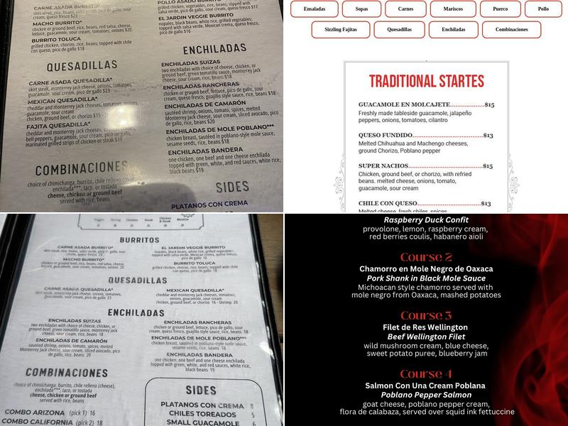 Puerto Vallarta Stamford Menu