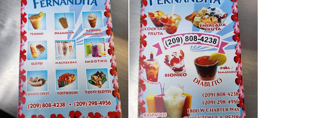 Fruteria Fernandita Menu