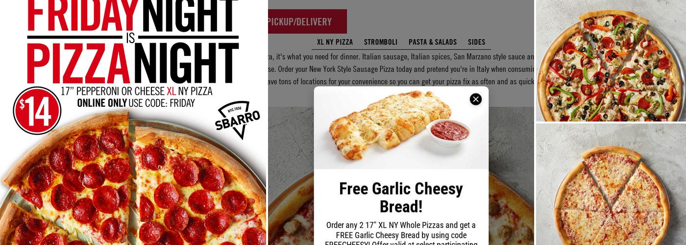 Sbarro Menu