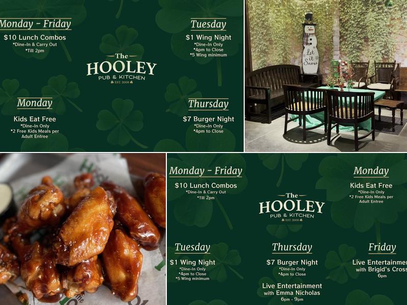 The Hooley Pub & Kitchen Menu