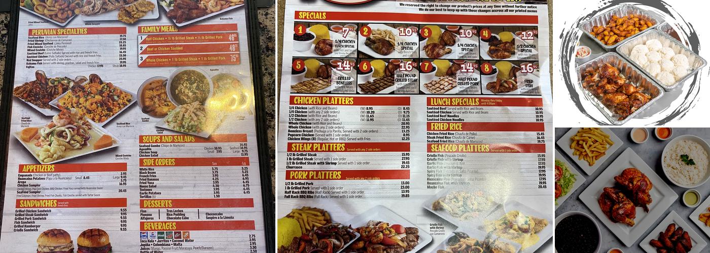 La Granja Menu