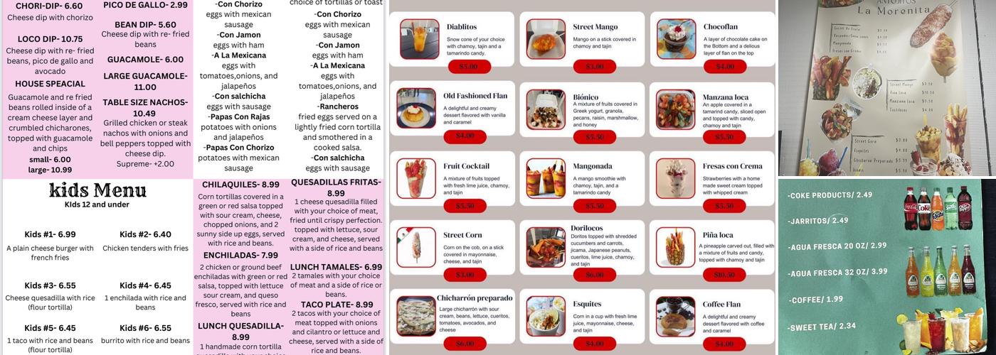 Taqueria La Morenita Menu