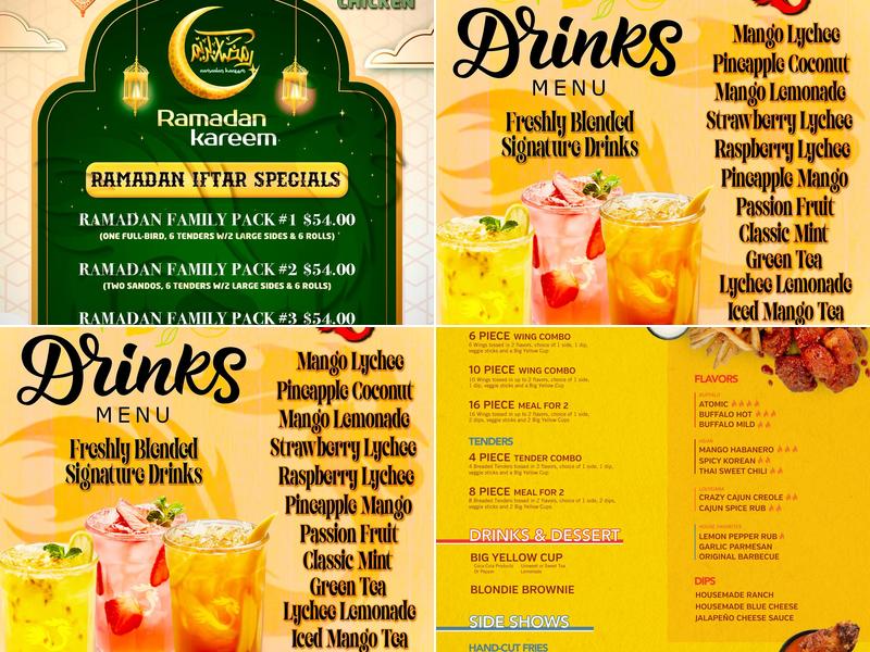 Wing Boss Menu