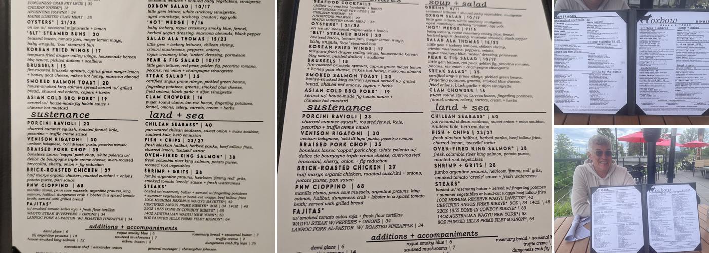 Oxbow Urban Kitchen Menu