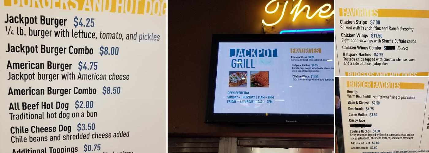 Jackpot Grill Menu