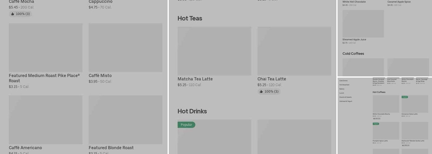 Starbucks Menu