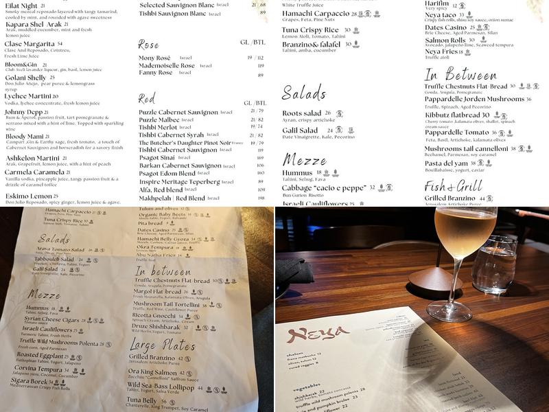 Neya Restaurant Menu