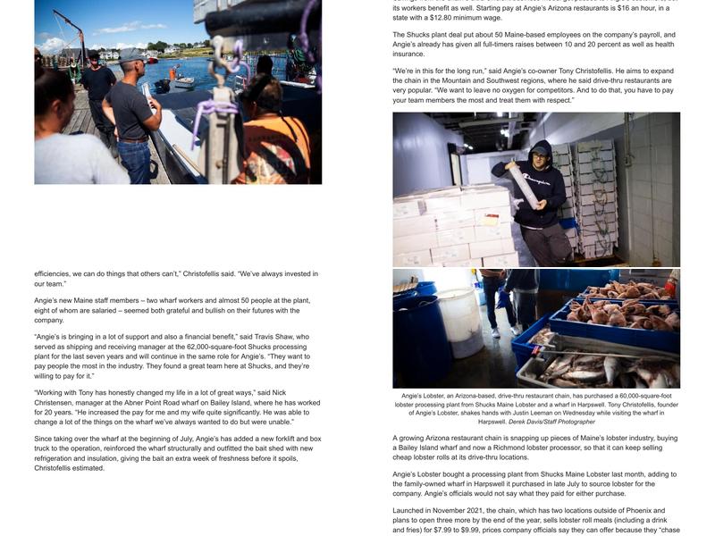 Angie's Lobster & Angie's Prime Grill Menu