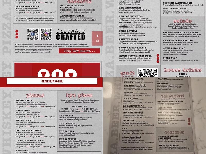 Pizza Beer Whiskey Menu