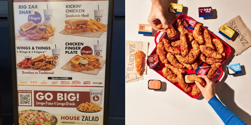 Zaxbys Chicken Fingers & Buffalo Wings Menu
