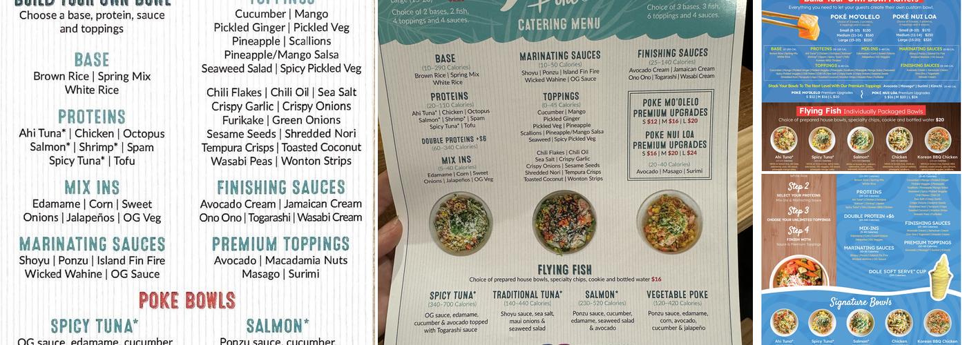 Island Fin Poke Co. - Tallahassee Menu