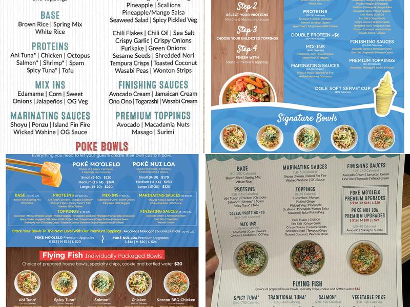 Island Fin Poke Co. - Tallahassee Menu