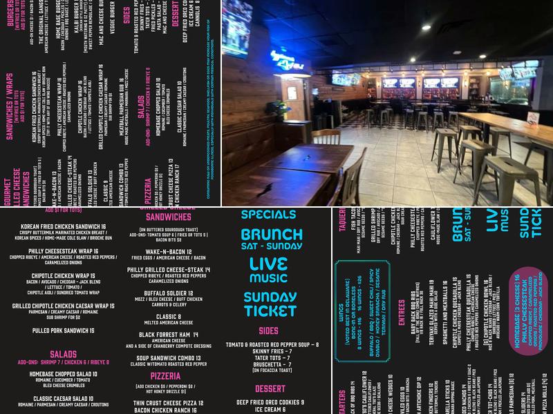 HomeBase Delaware Menu