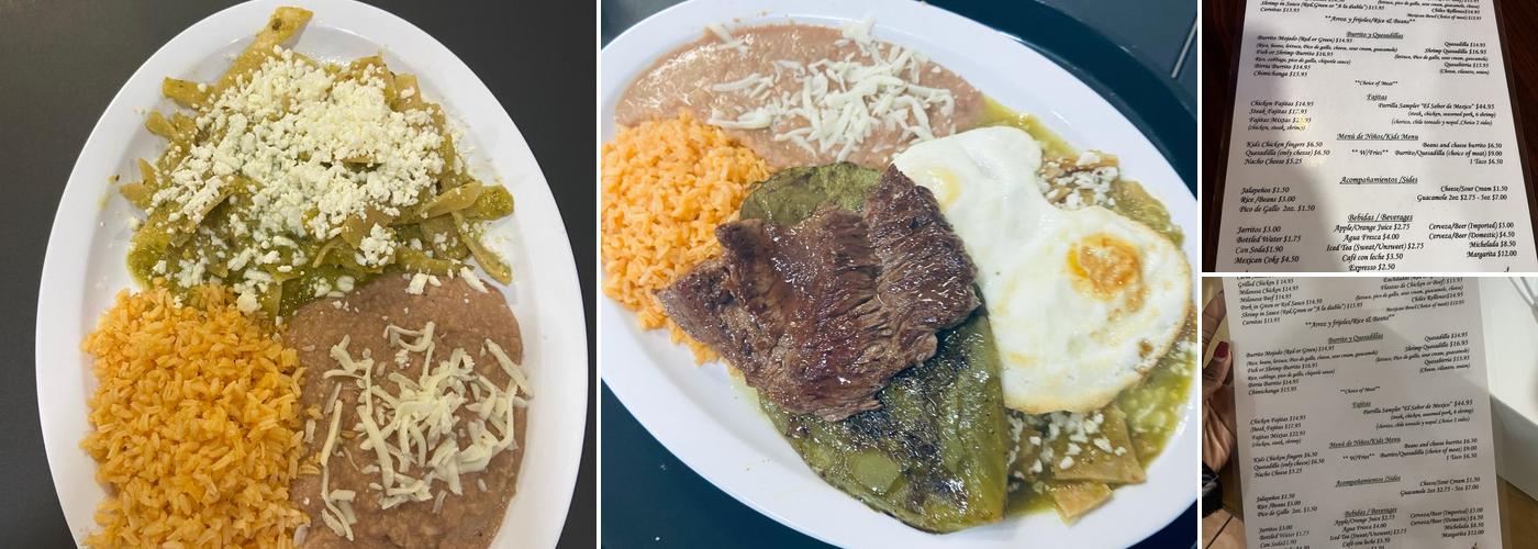 EL SABOR DE MEXICO Menu