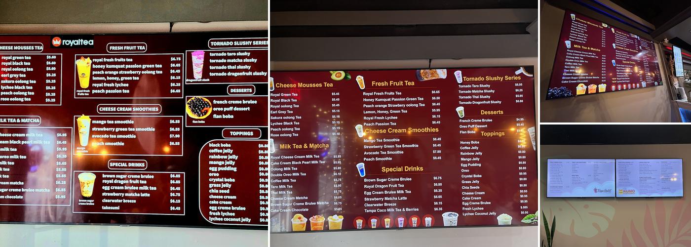 ROYALTEA PINELLAS Menu