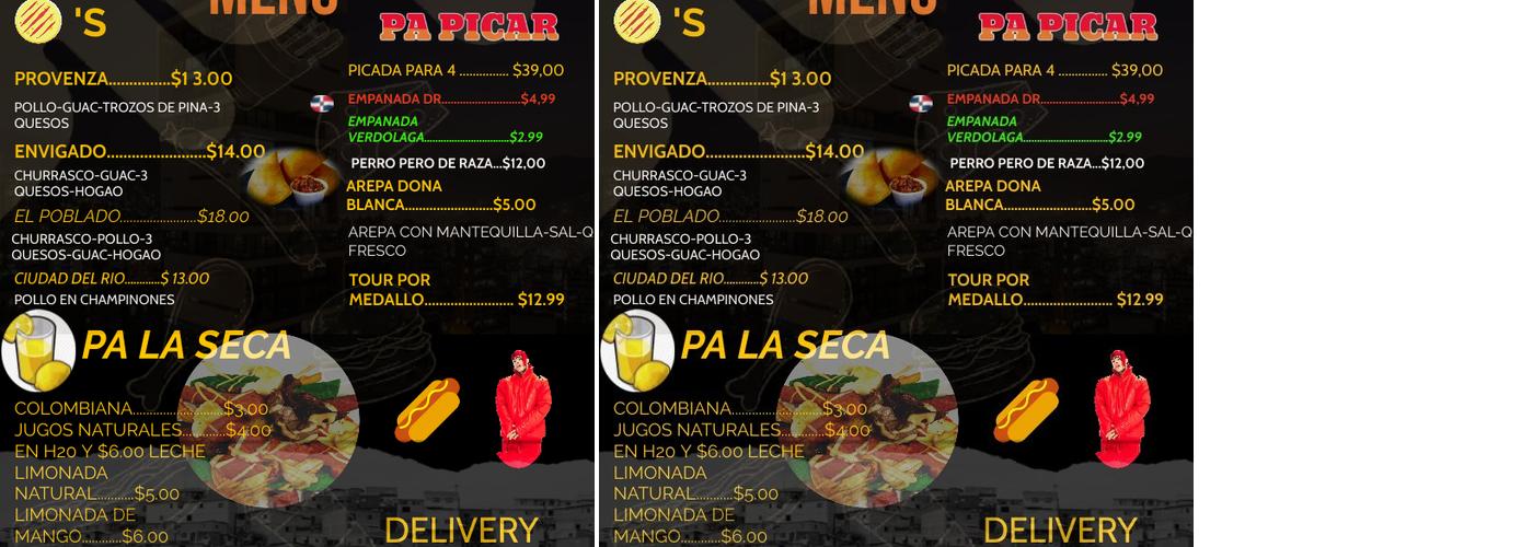 EL POBLADO AREPAS & LOUNGE Menu