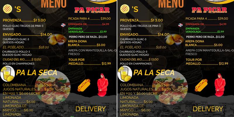 EL POBLADO AREPAS & LOUNGE Menu