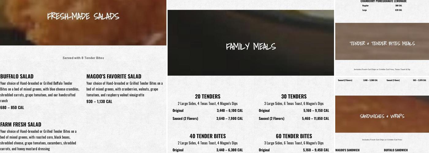 Huey Magoo's Chicken Tenders - Wildwood Menu
