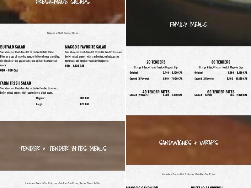 Huey Magoo's Chicken Tenders - Wildwood Menu