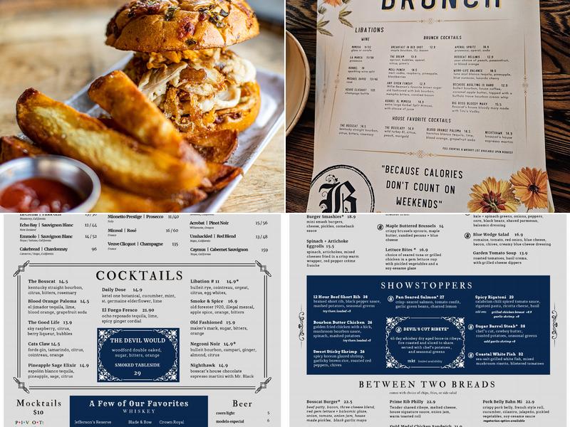 Bosscat Kitchen & Libations Menu