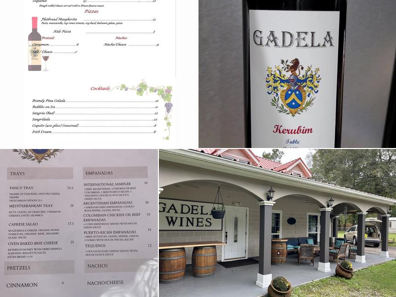Gadela Winery Menu