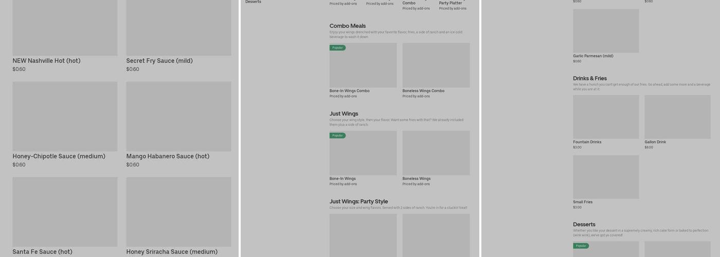 China Experience Menu