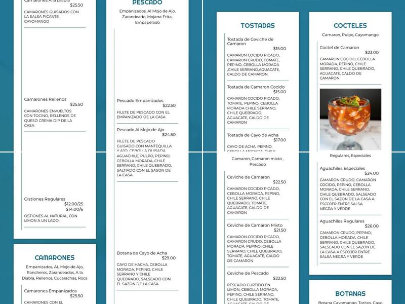 Cayomango Tucson Menu