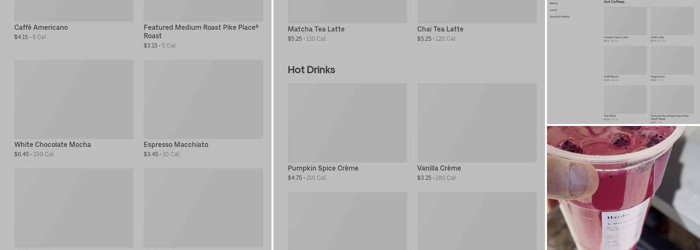 Starbucks Menu