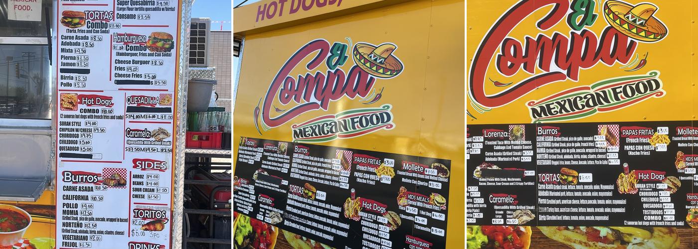 El Compa Mexican Food Menu