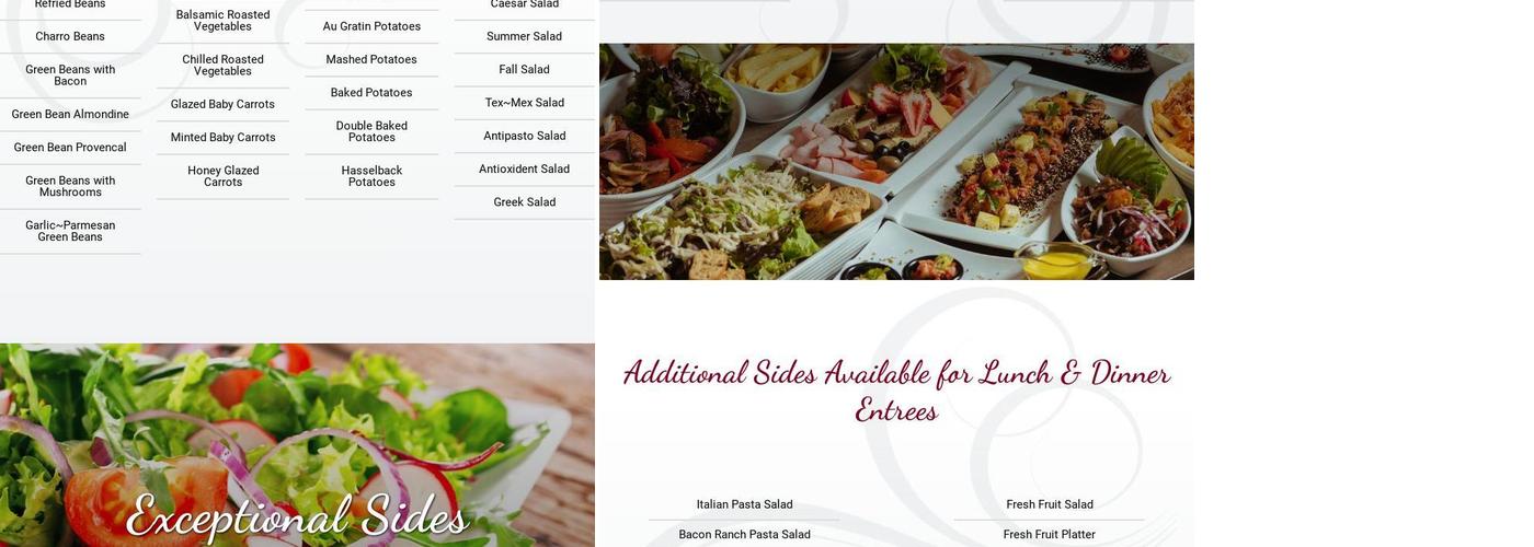 Tucson Creative Catering Menu