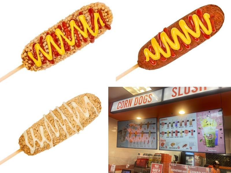 two hands corn dog Irvington