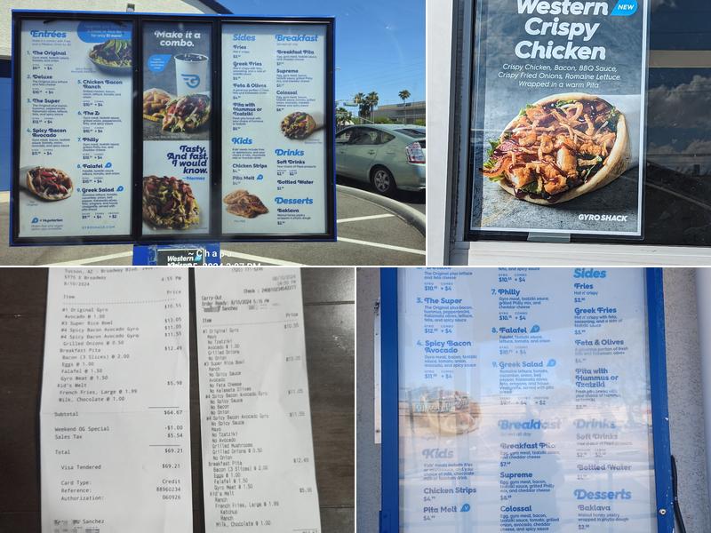Gyro Shack Menu