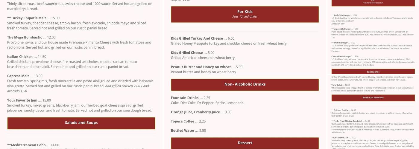 Cherry Street Kitchen Menu