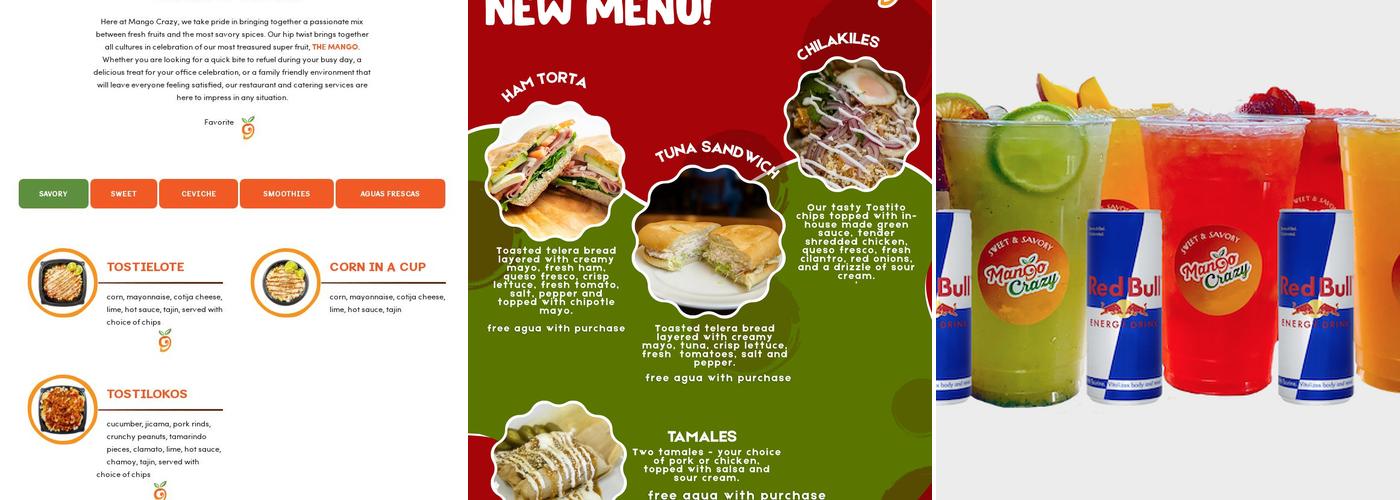 Mango Crazy Menu