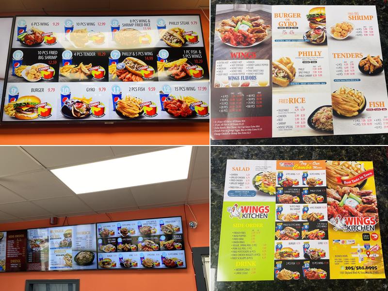 Wing kitchen Menu