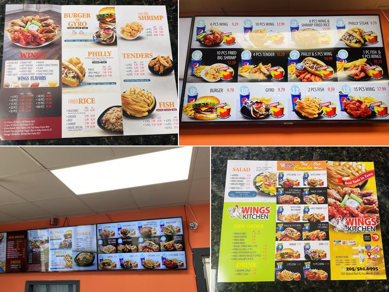 Wing kitchen Menu