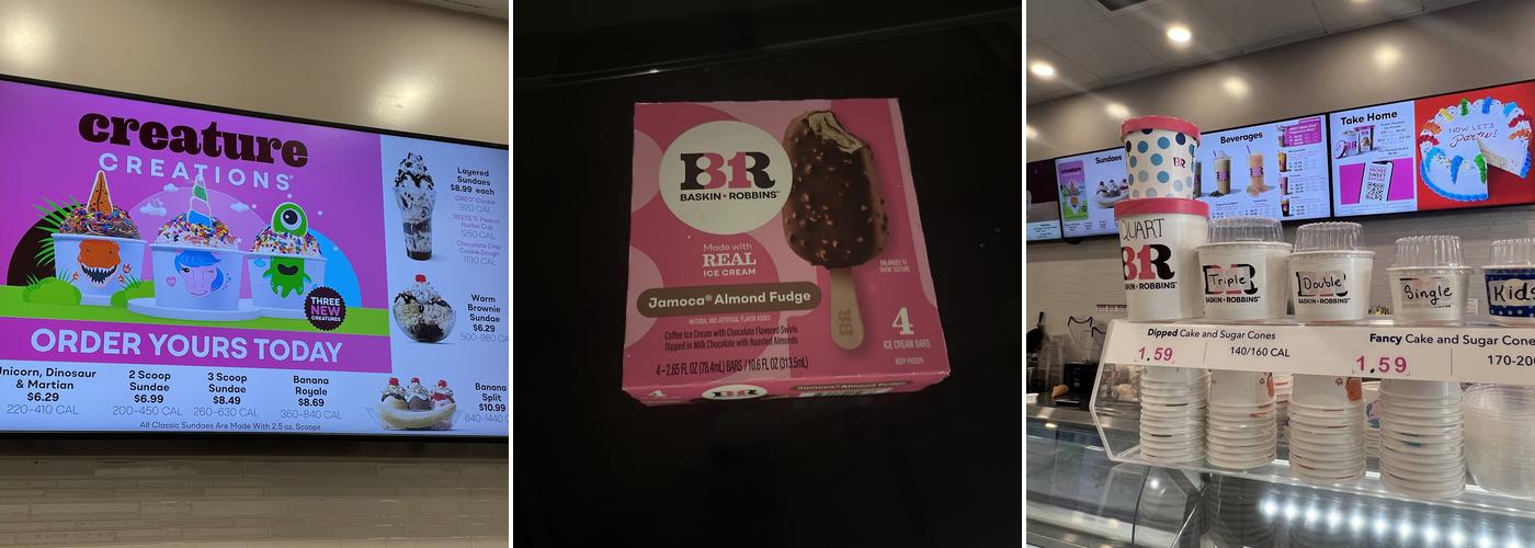 Baskin-Robbins Menu