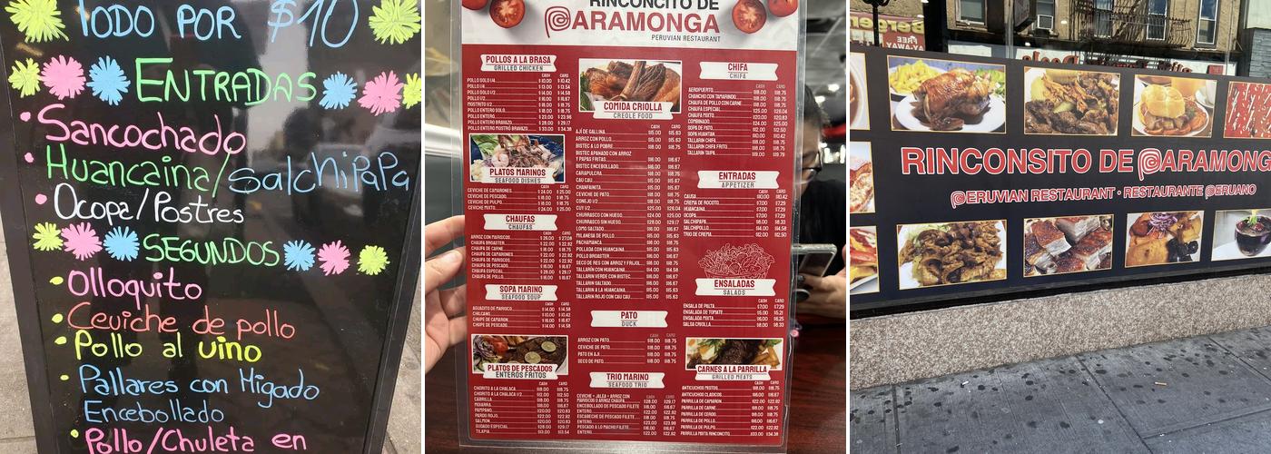 Rinconcito De Paramonga Menu