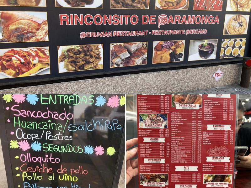 Rinconcito De Paramonga Menu