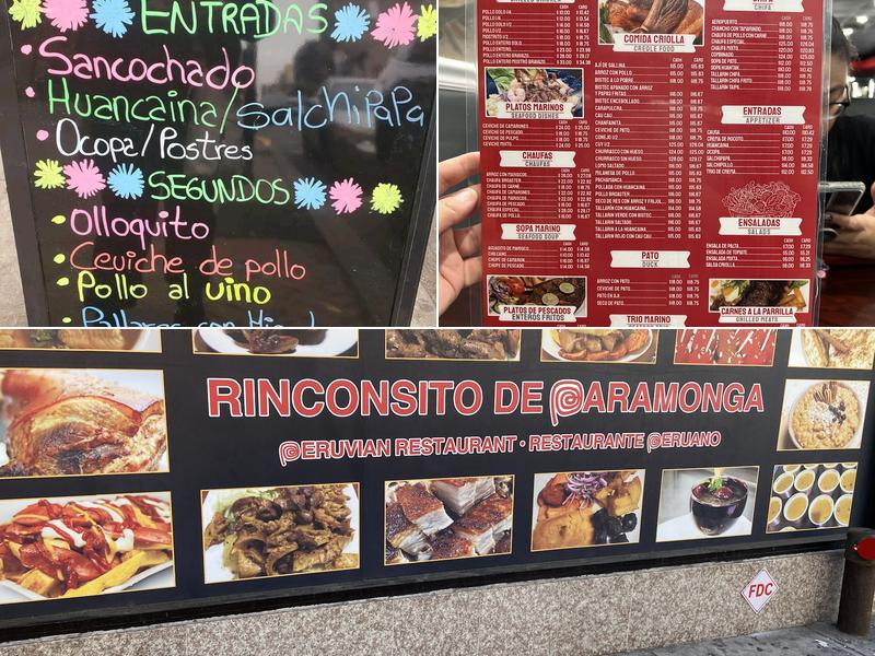 Rinconcito De Paramonga Menu