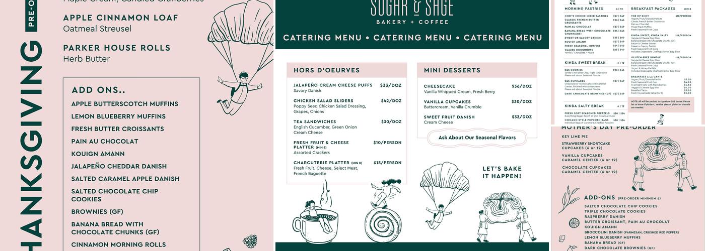 Sugar & Sage Bakery Menu