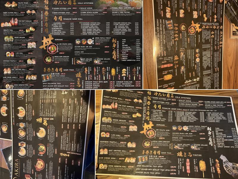 Akira Ramen Sushi & Izakaya Menu