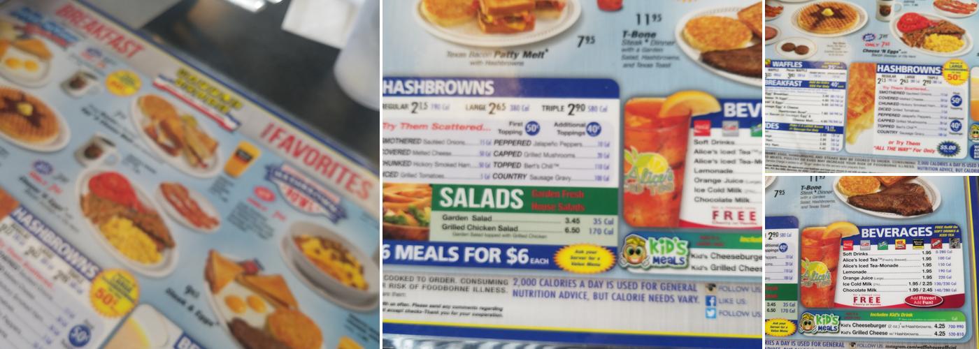 Waffle House Menu