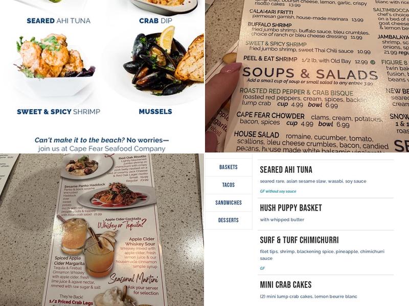 Cape Fear Seafood Company Menu