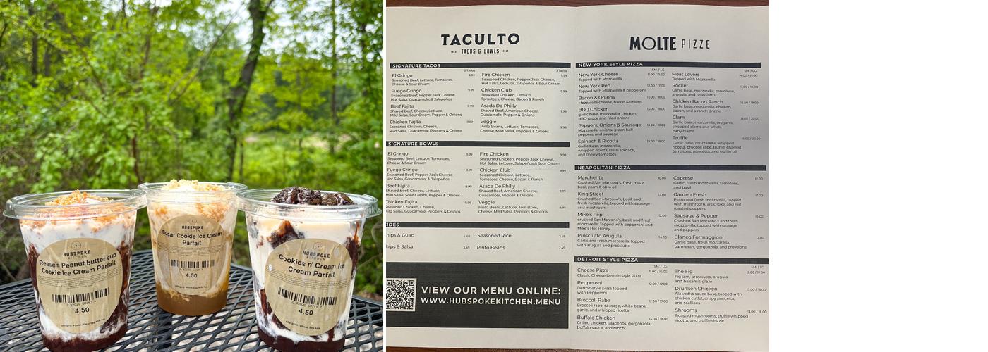 HubSpoke Kitchen Menu